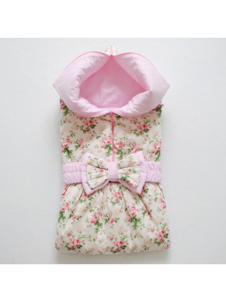 Одеяло-траснформер Сливочная нежность роз.