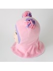 Шапка-шлем Помпоны розовый/сиреневый